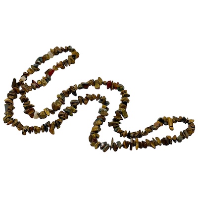 Semi-Precious Tiger's Eye Chip Necklace Strand